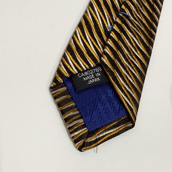 Format Ultra Mens 100% Silk Striped Neck Tie Formal Wear Made in Japan - Picture 17 of 17